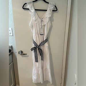 Vineyard Vines White Textured Dress